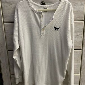 Med PINK  White Thermal dress shirt like new